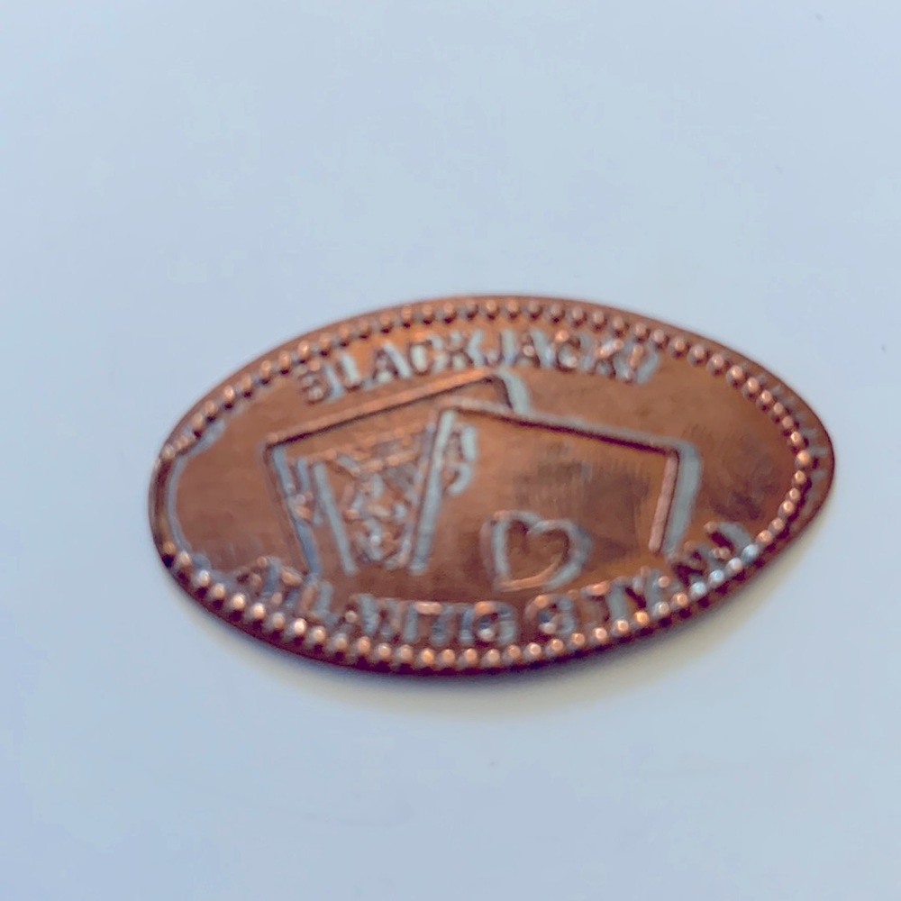 Elongated coin/ Squished Penny --  BlackJack - Atlantic City New Jersey